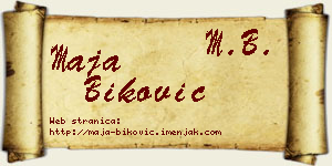 Maja Biković vizit kartica